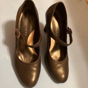 Leather Mary Jane Heels